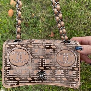 NEW In Box 2002 CHANEL SWAROVSKI CRYSTAL Strass Bag w/Stones RARE LIMITED MINT